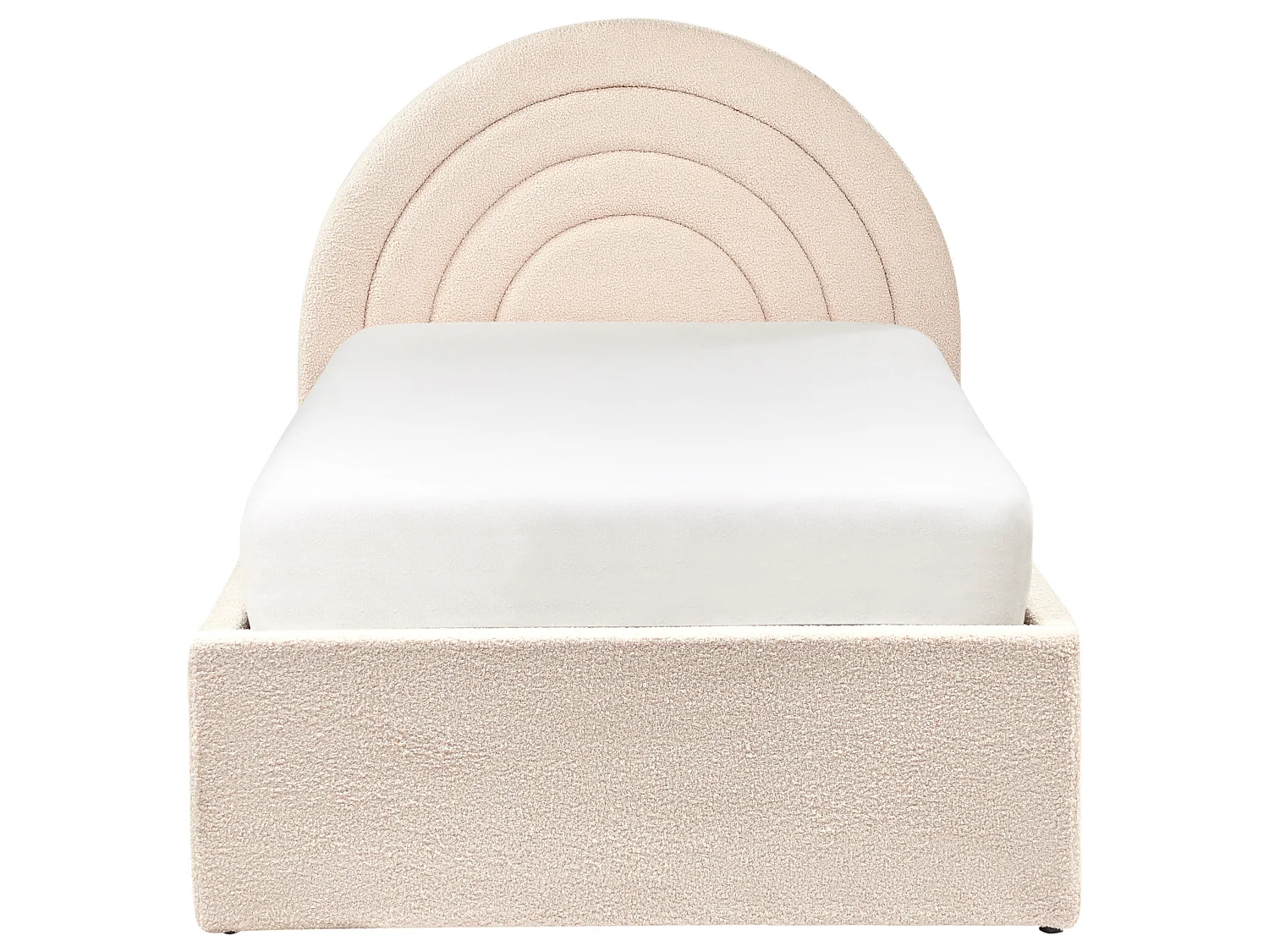 Kids Ottoman Bed ANET Boucle Beige 90 x 200 cm (EU Single)