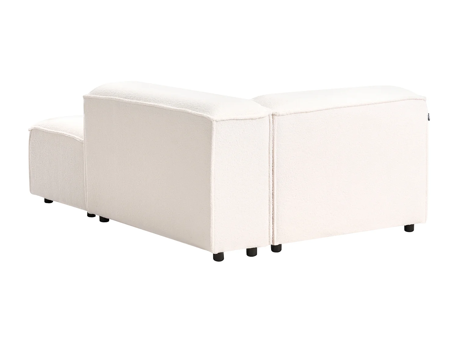 Chaise longue côté droite ARDAL Bouclé Blanc cassé