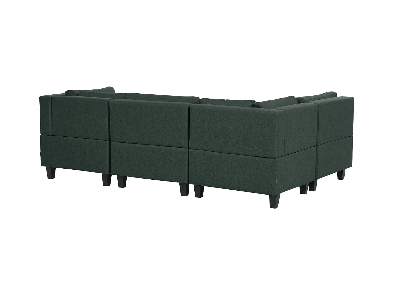 Canapé modulable en forme de U 5 places UNSTAD Tissu Vert foncé avec ottoman