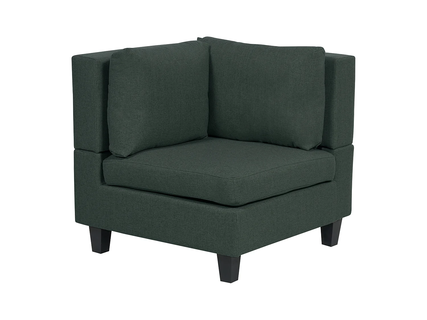 Canapé modulable en forme de U 5 places UNSTAD Tissu Vert foncé avec ottoman