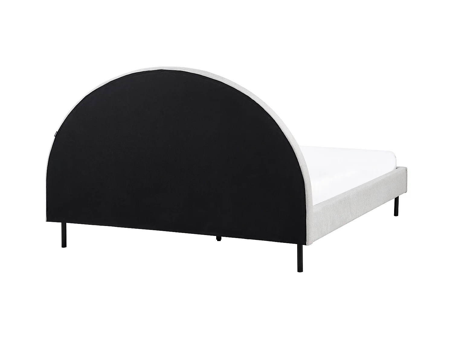 Lit avec sommier Tissu MARGUT 160 x 200 cm Gris clair