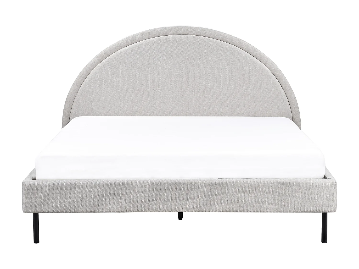 Letto Tessuto MARGUT 160 x 200 cm Grigio chiaro