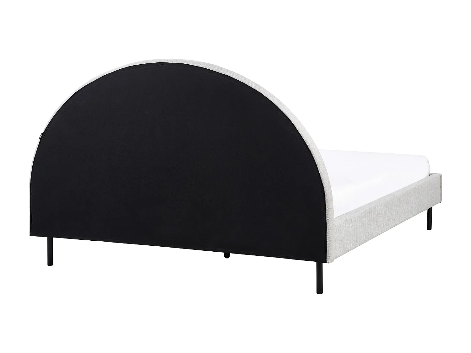 Bett mit Lattenrost Stoff MARGUT 160 x 200 cm Hellgrau