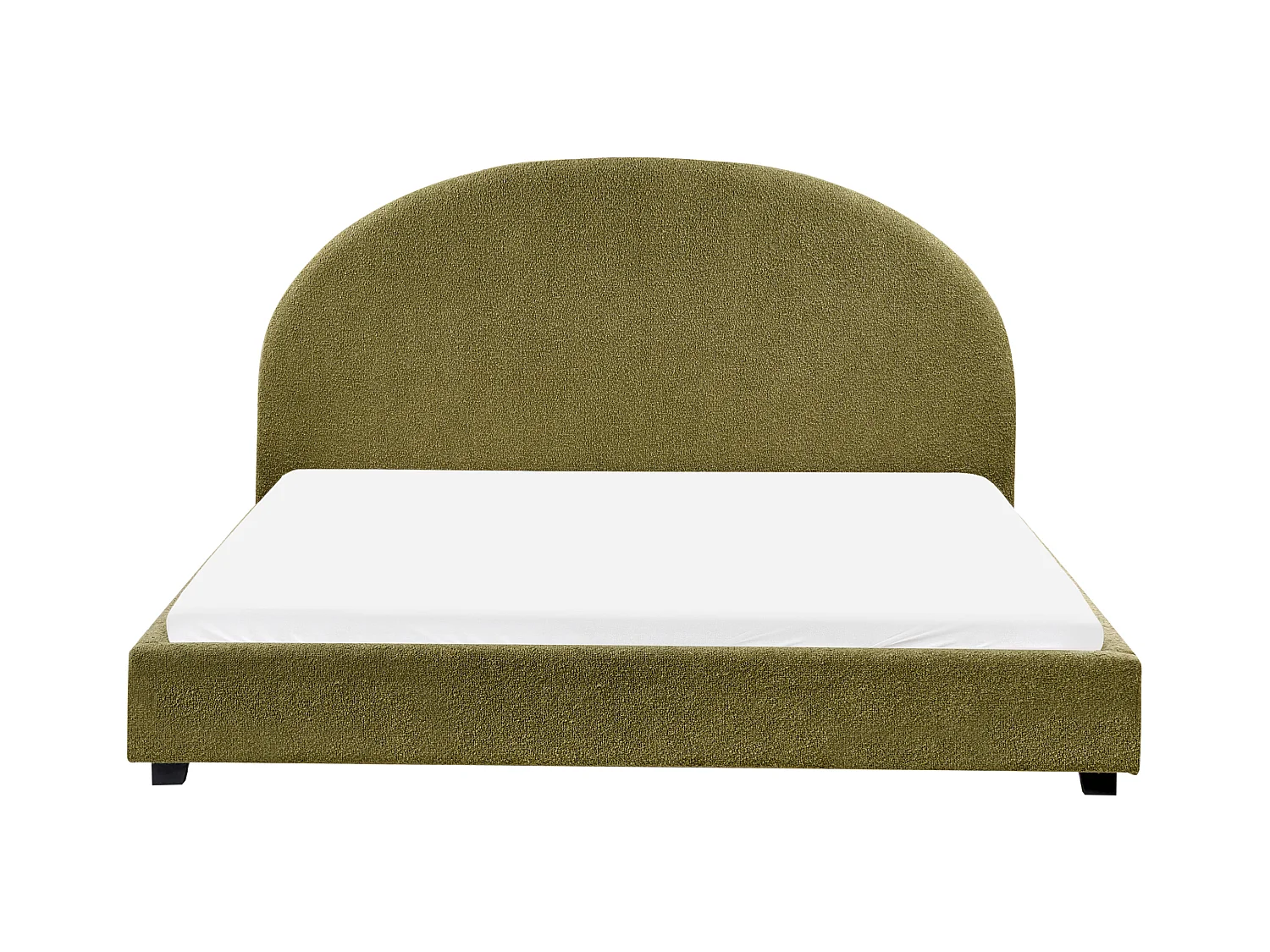 Cama Bouclé VAUCLUSE 180 x 200 cm Verde oliva