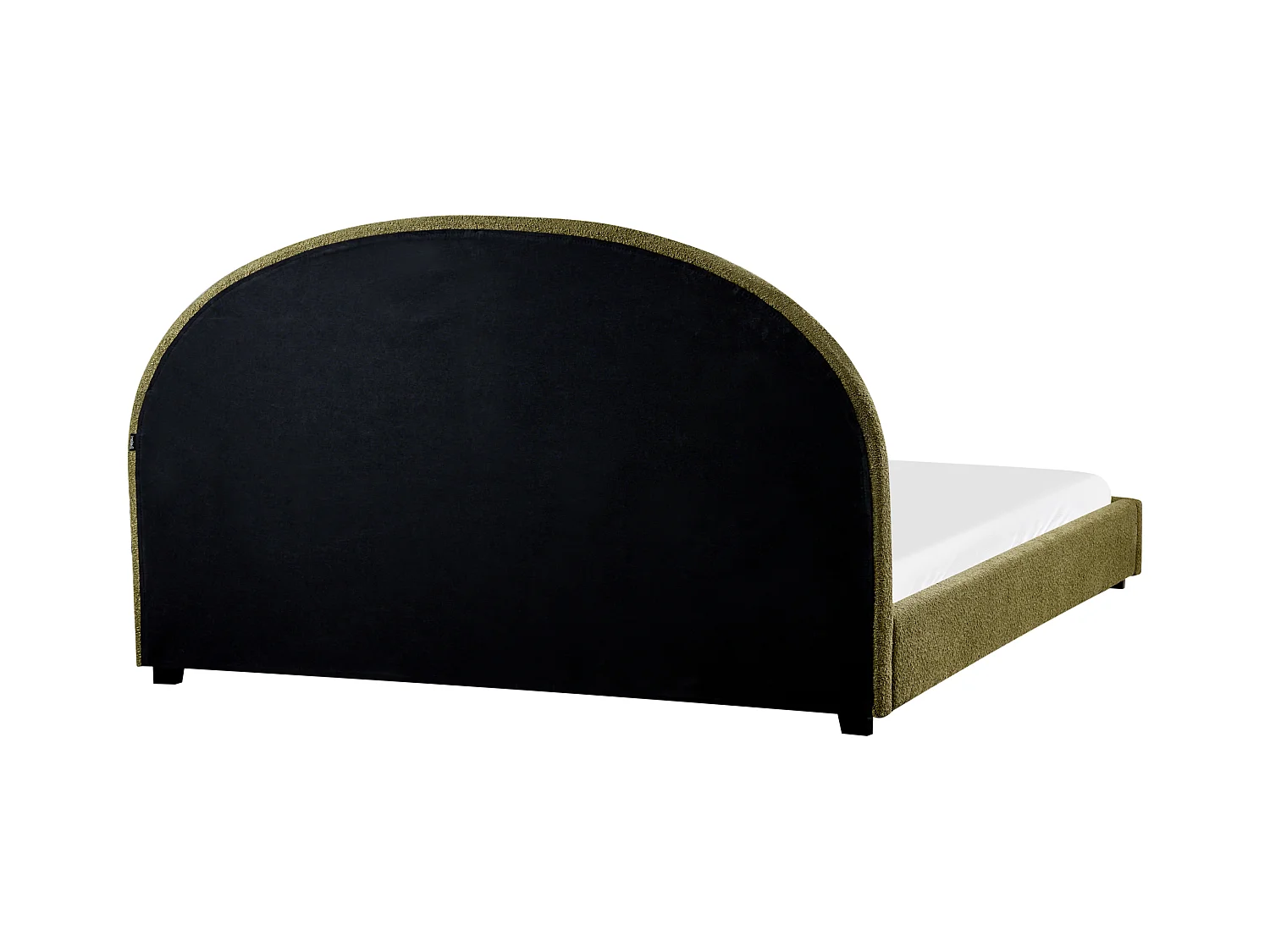 Cama Bouclé VAUCLUSE 180 x 200 cm Verde oliva