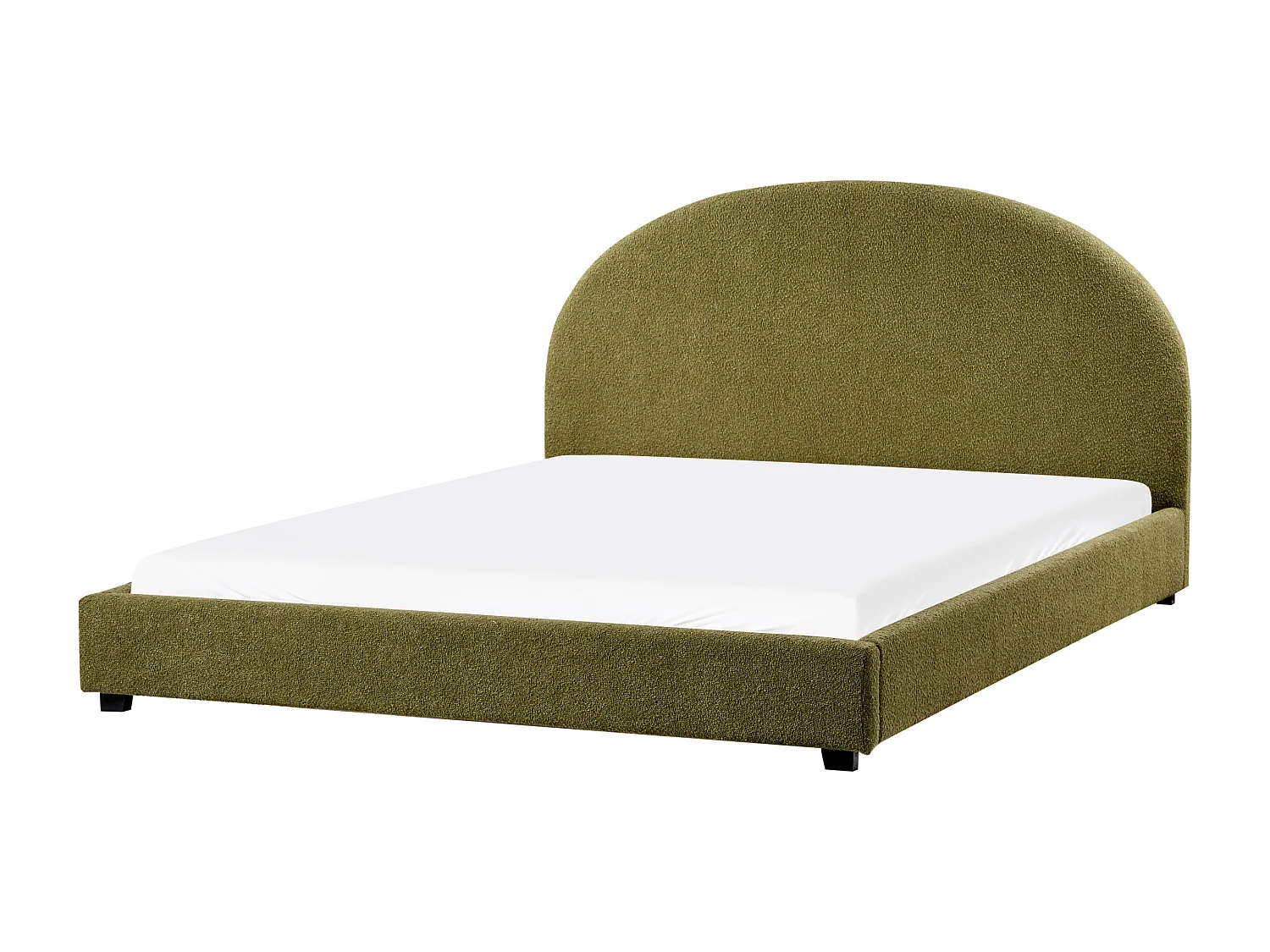 Lit avec sommier Bouclé VAUCLUSE 180 x 200 cm Vert olive