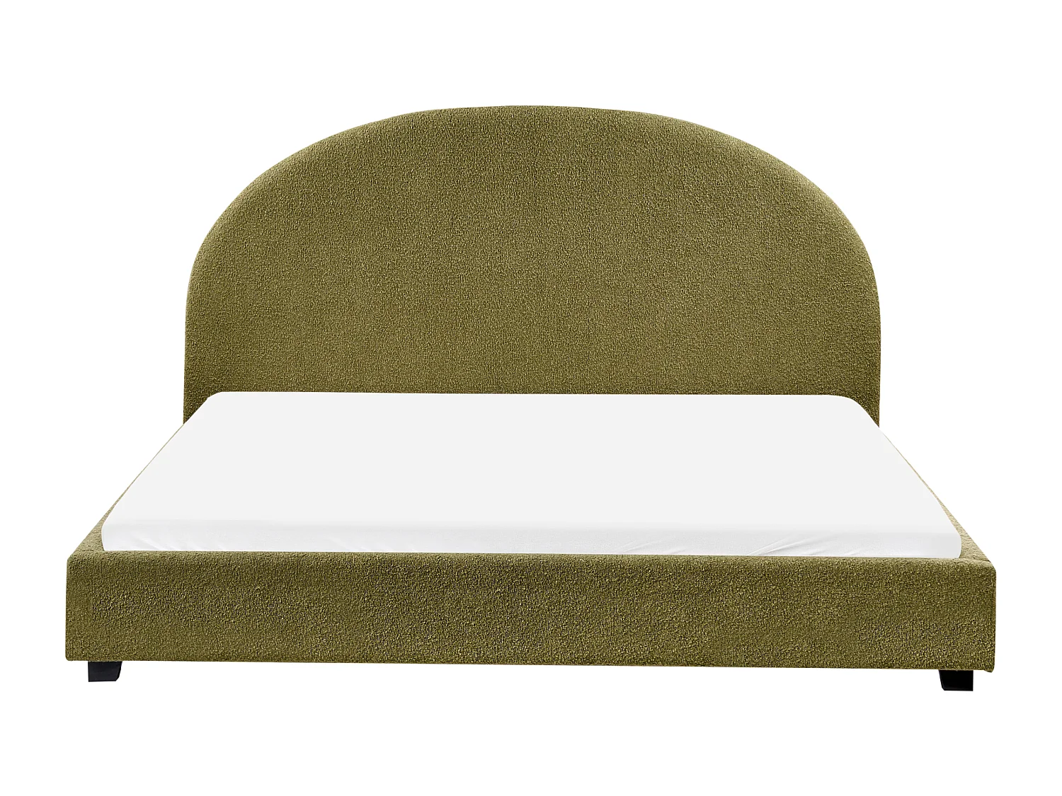 Cama Bouclé VAUCLUSE 180 x 200 cm Verde oliva