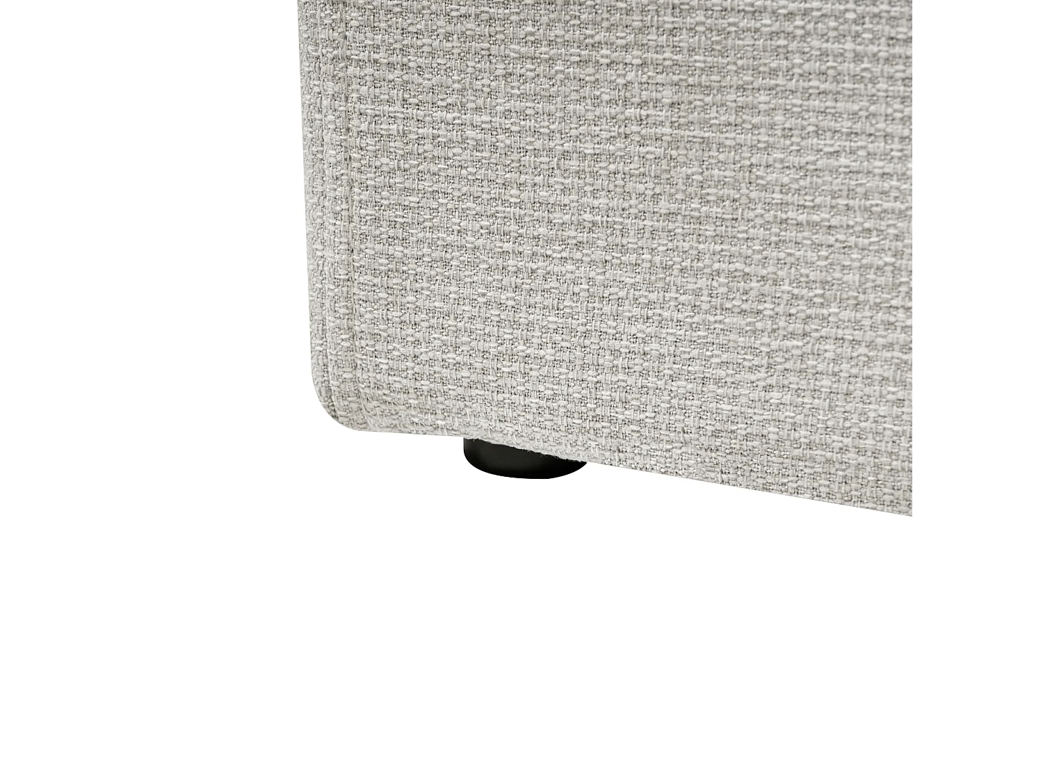 Lit ottoman sans tête de lit Tissu DINAN 90 x 200 cm Beige clair
