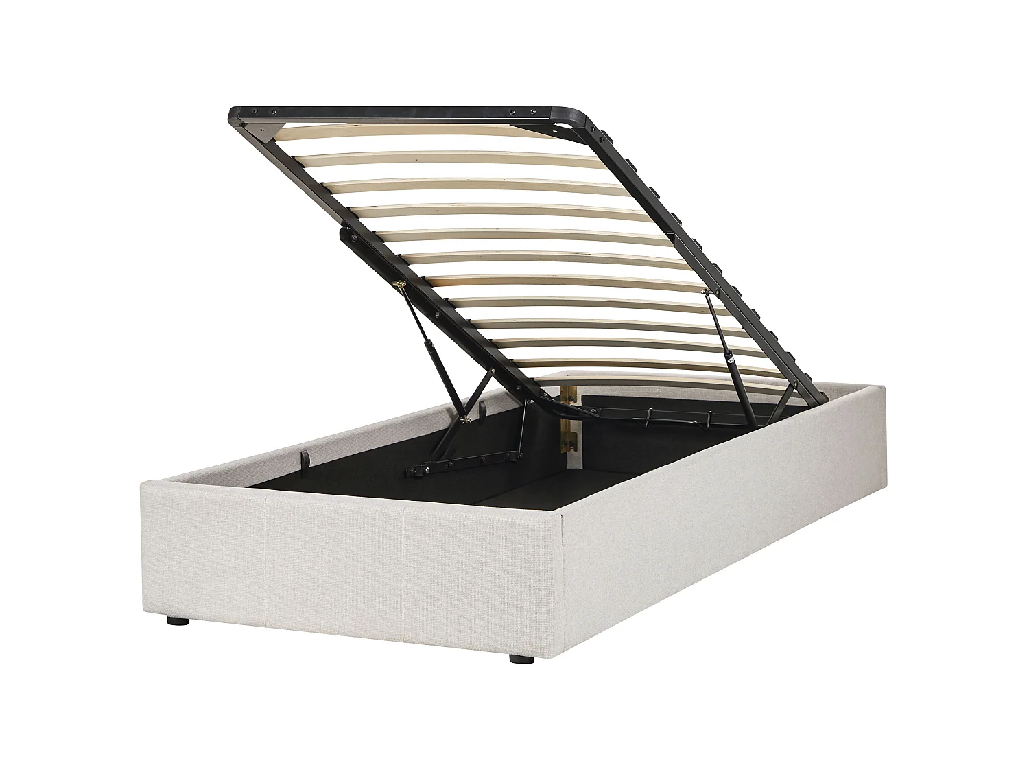 Lit simple 90 x 200 cm beige clair DINAN