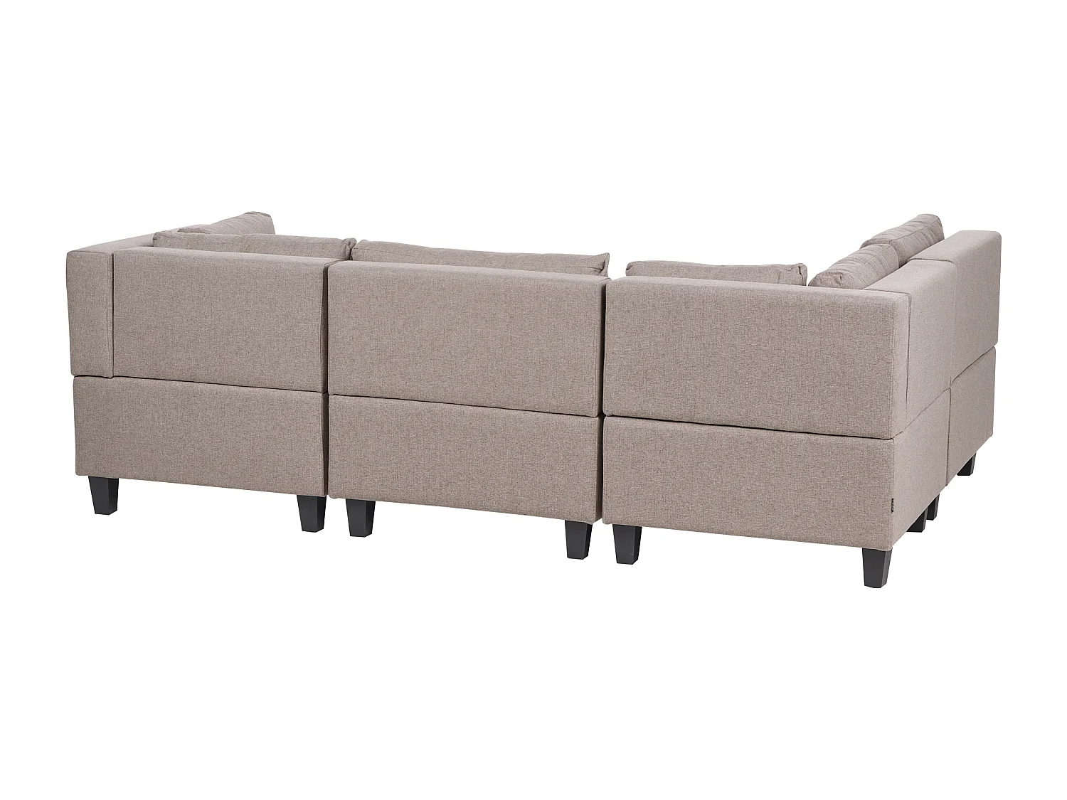 Modulaire hoekbank UNSTAD Stof Bruin Met ottomaan 4-zitter Rechterzijde