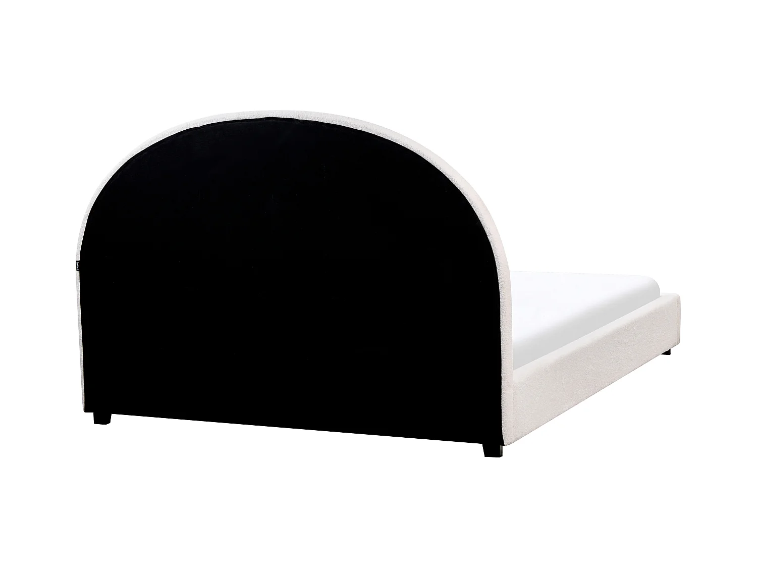 Lit avec sommier Bouclé VAUCLUSE 140 x 200 cm Blanc cassé