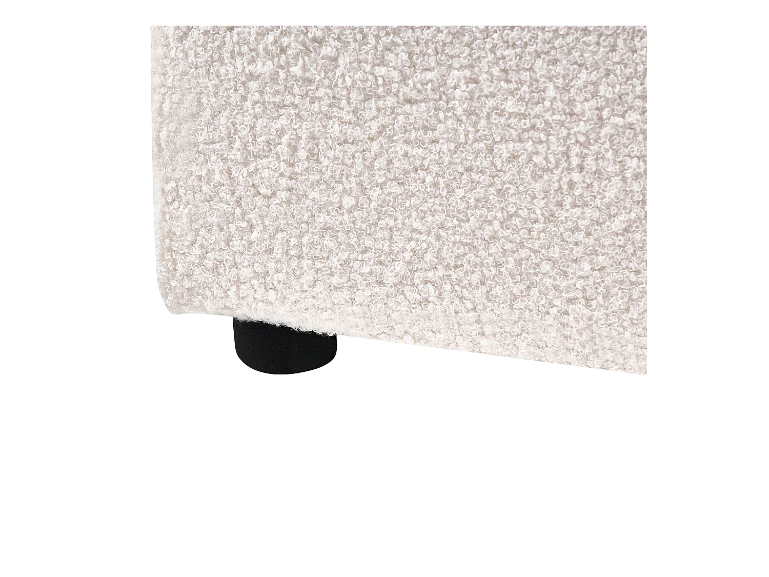 Cama Bouclé LAVAUR 180 x 200 cm Blanco crema