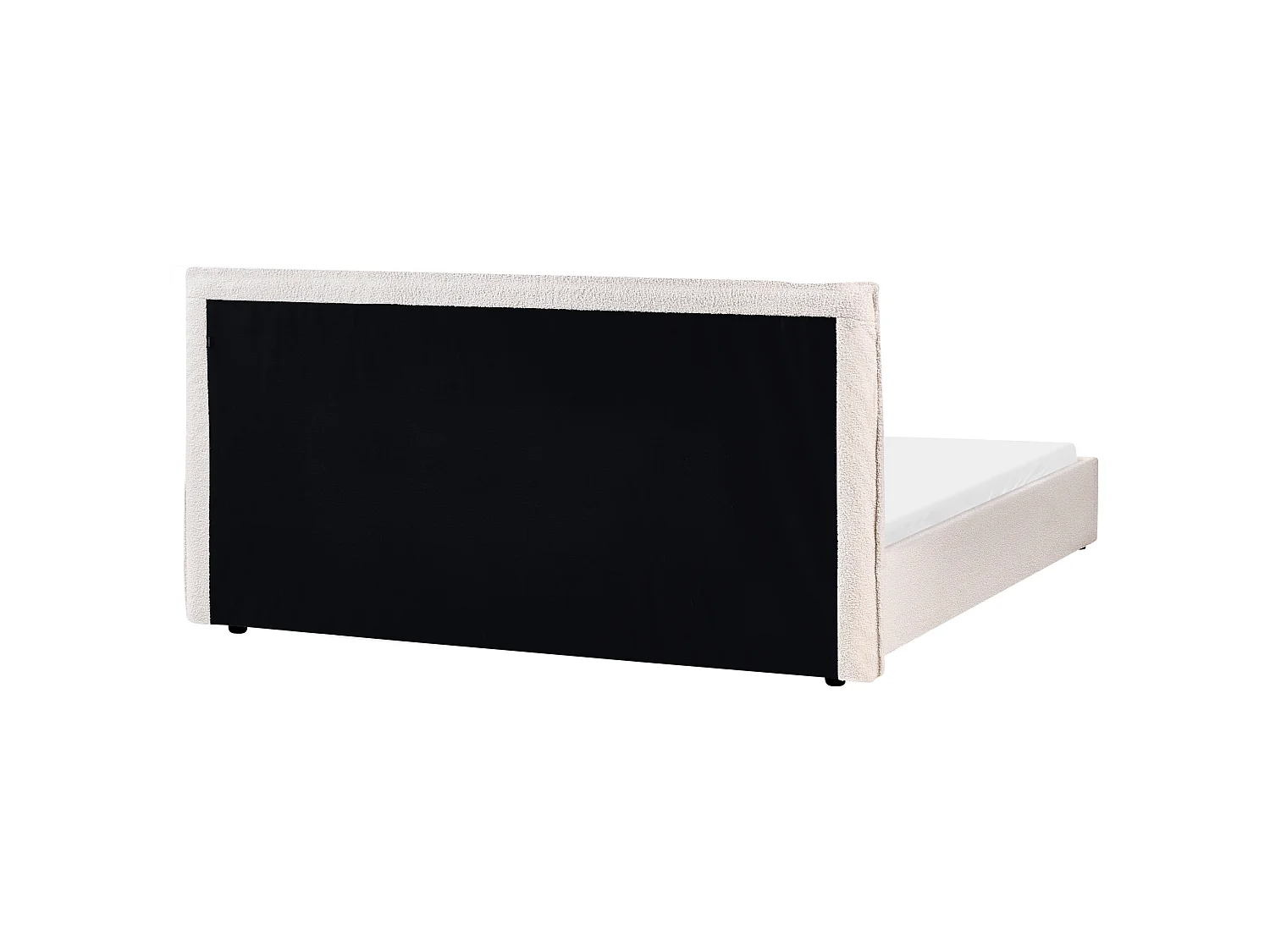 Letto Bouclé LAVAUR 180 x 200 cm Bianco sporco