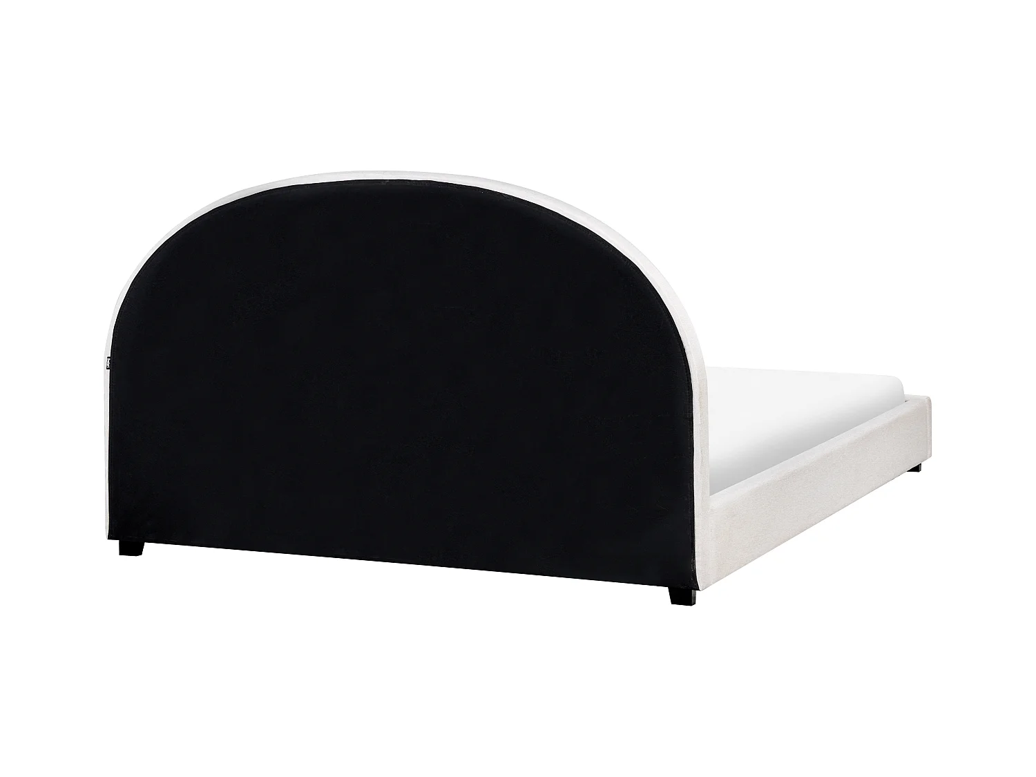 Bett mit Lattenrost Stoff VAUCLUSE 180 x 200 cm Cremeweiss