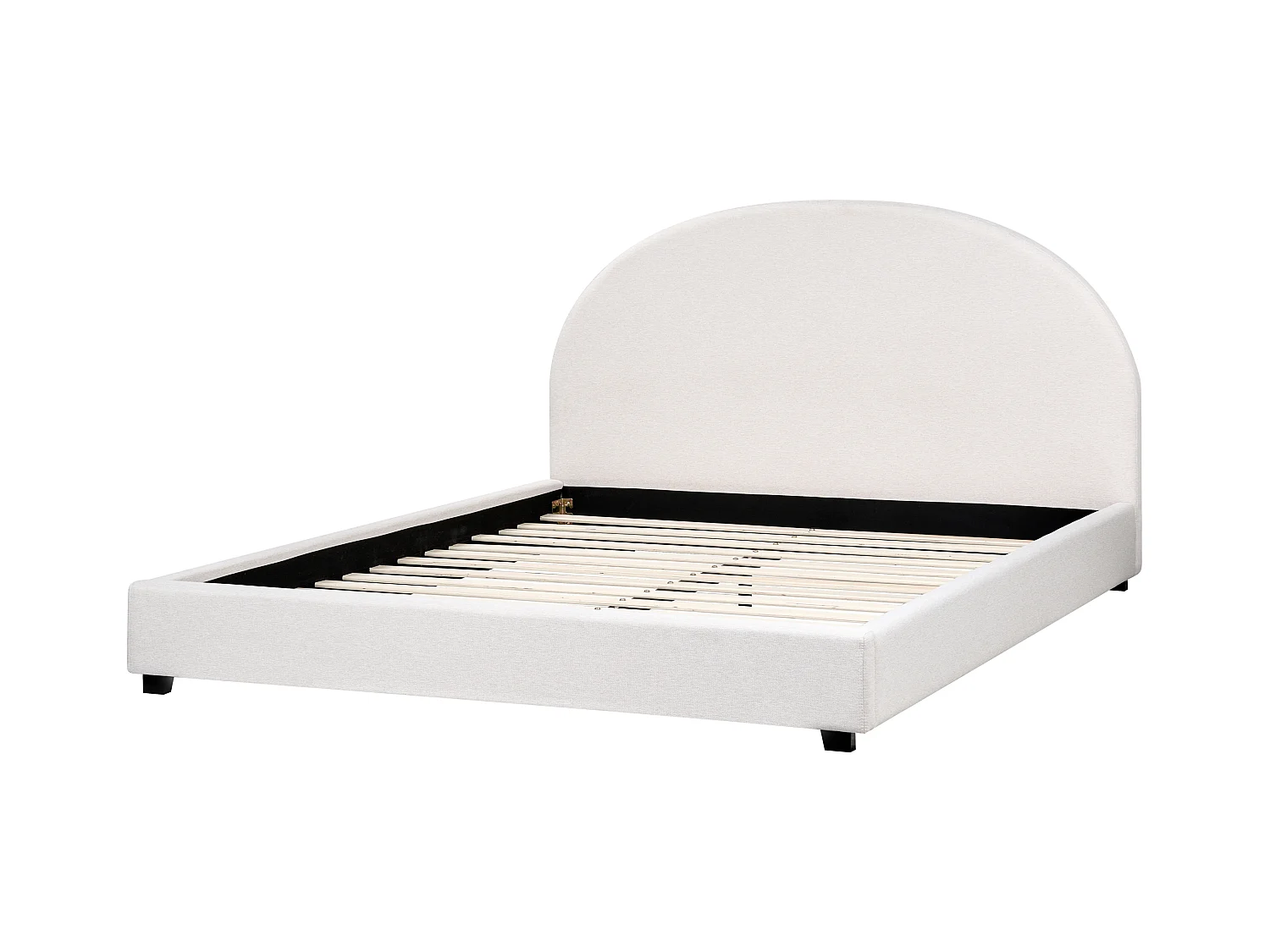 Lit avec sommier Tissu VAUCLUSE 180 x 200 cm Blanc cassé