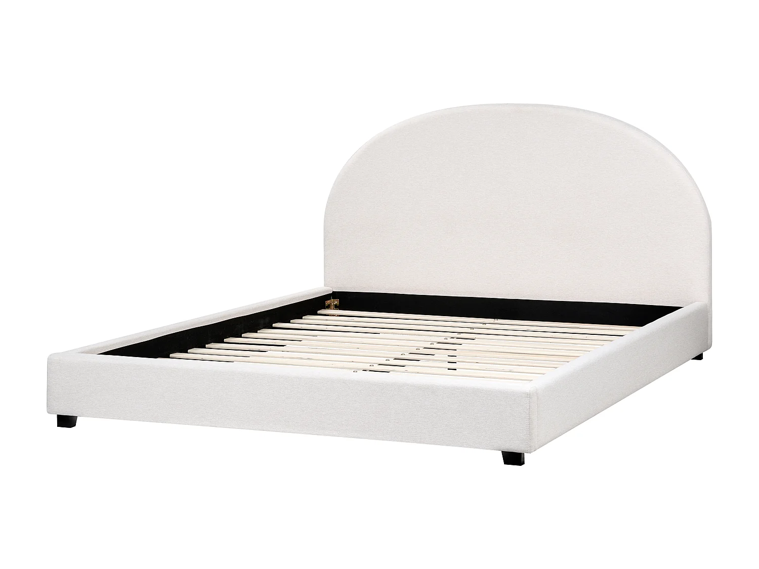 Lit avec sommier Tissu VAUCLUSE 180 x 200 cm Blanc cassé