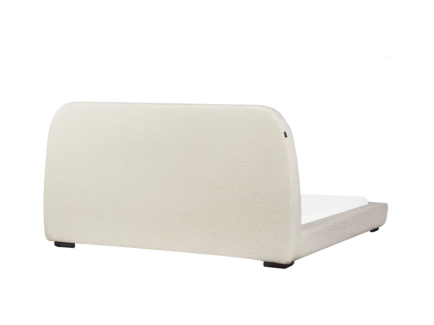 Bett mit Lattenrost Bouclé ROISEL 160 x 200 cm Hellbeige