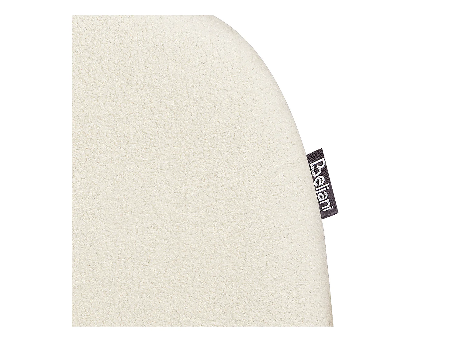 Bett mit Lattenrost Bouclé ROISEL 160 x 200 cm Hellbeige