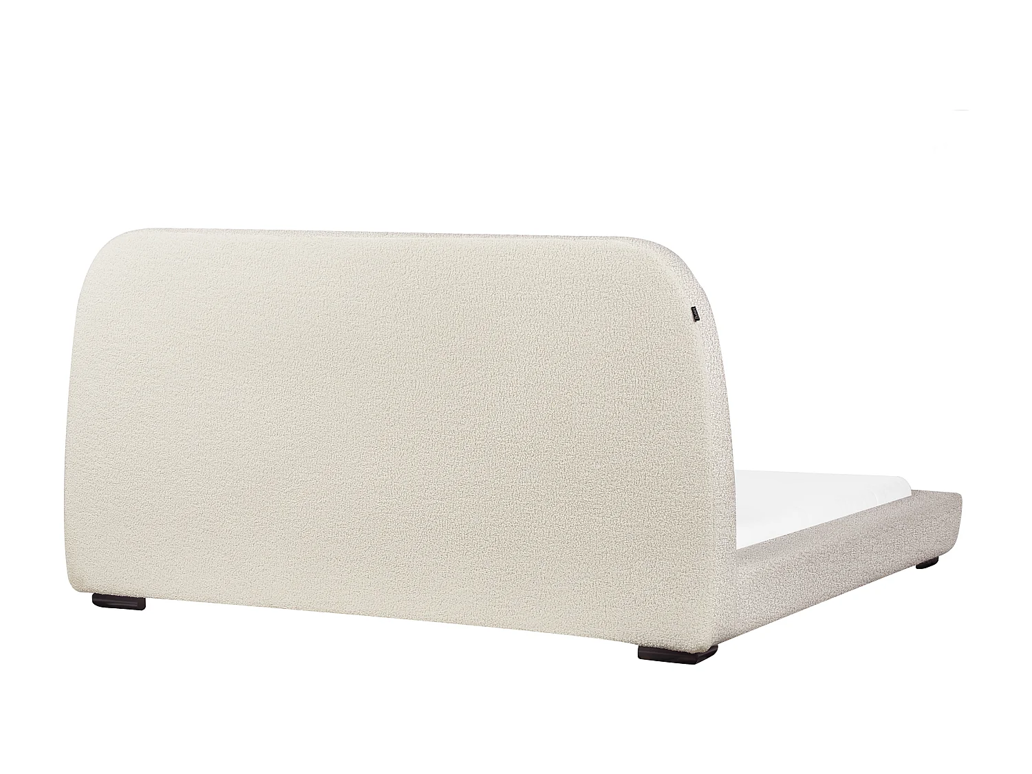 Lit avec sommier Bouclé ROISEL 160 x 200 cm Beige clair