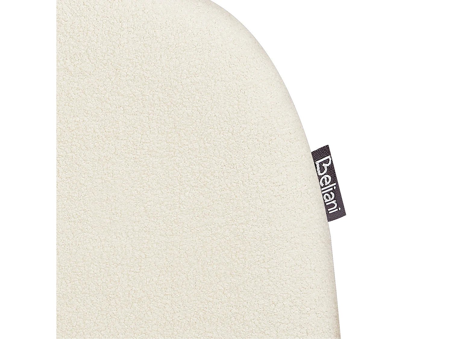 Bett mit Lattenrost Bouclé ROISEL 160 x 200 cm Hellbeige