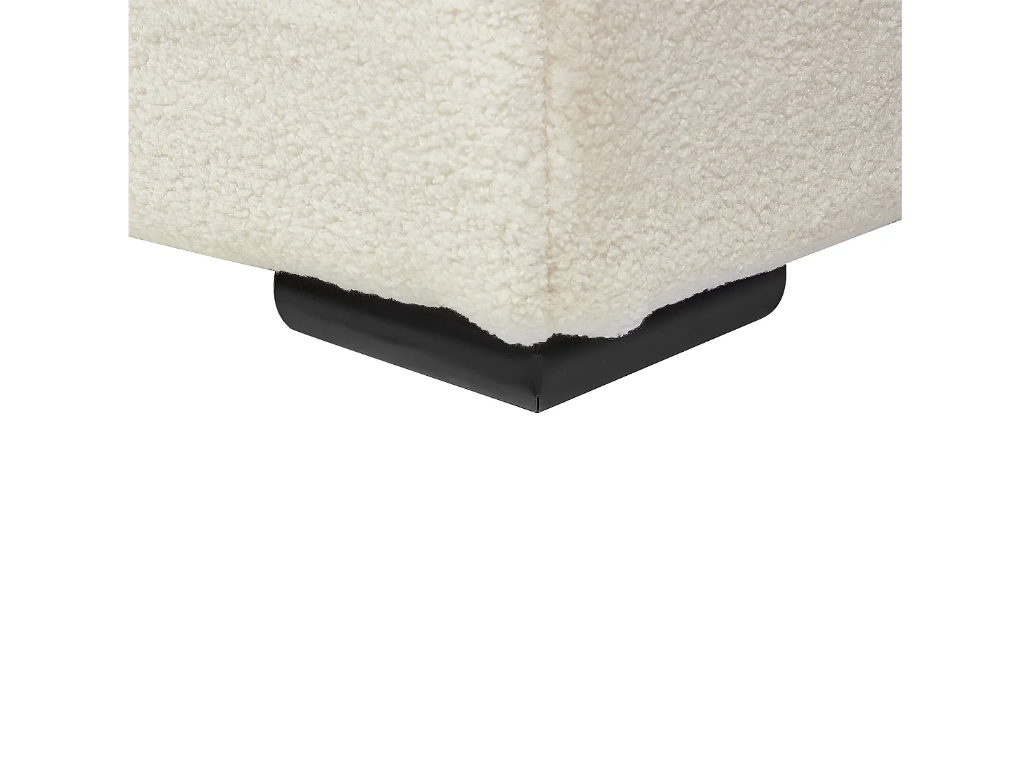 Bett mit Lattenrost Bouclé ROISEL 160 x 200 cm Hellbeige