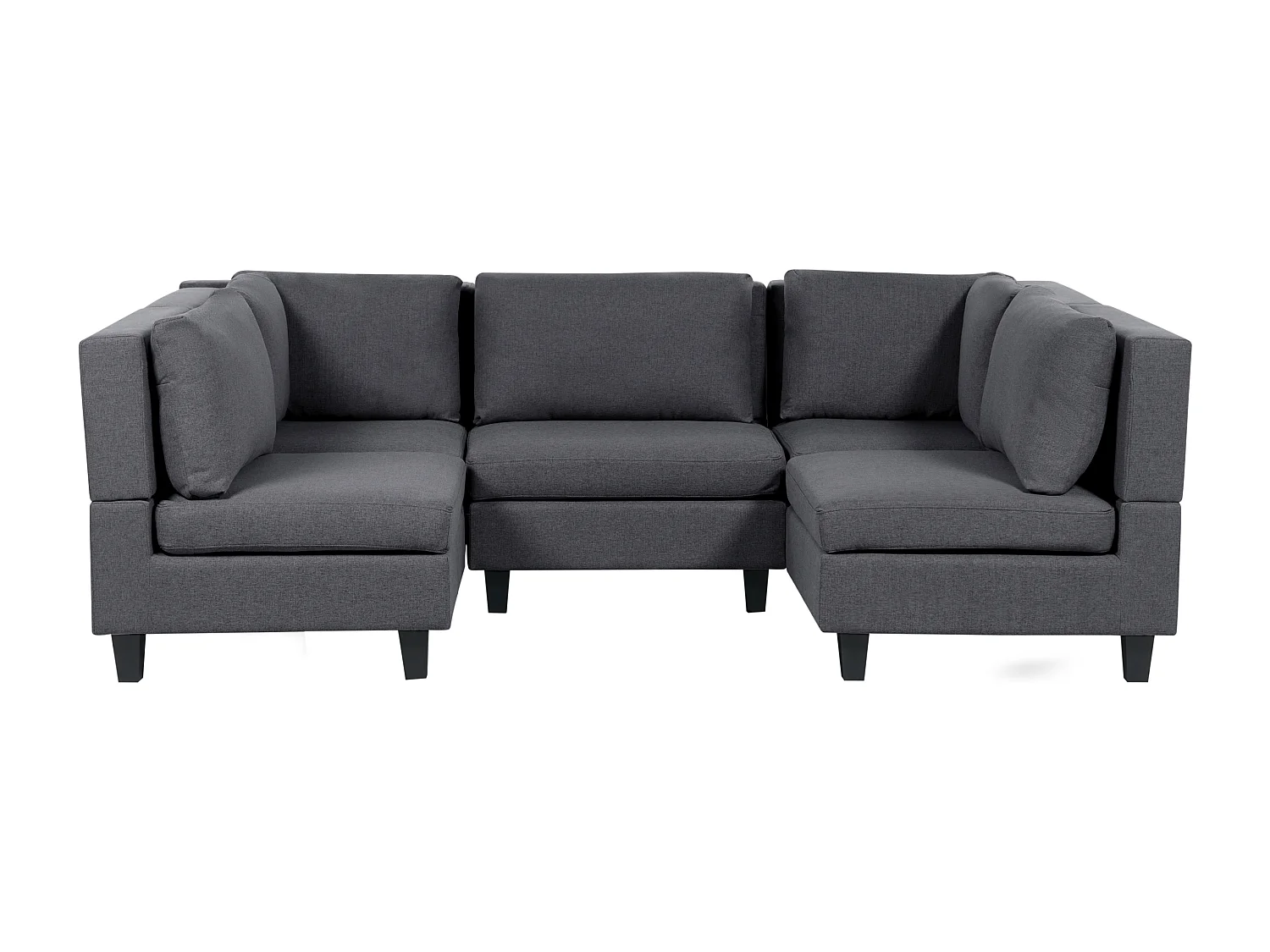 Modulaire U-vormige bank UNSTAD Stof Donkergrijs 5-zitter