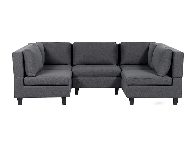 Modulaire U-vormige bank UNSTAD Stof Donkergrijs 5-zitter
