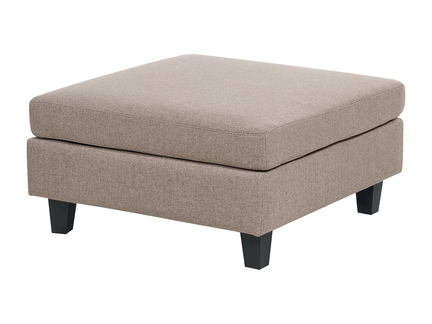 Modul Ecksofa UNSTAD Stoff Braun mit Ottomane 4-Sitzer linksseitig