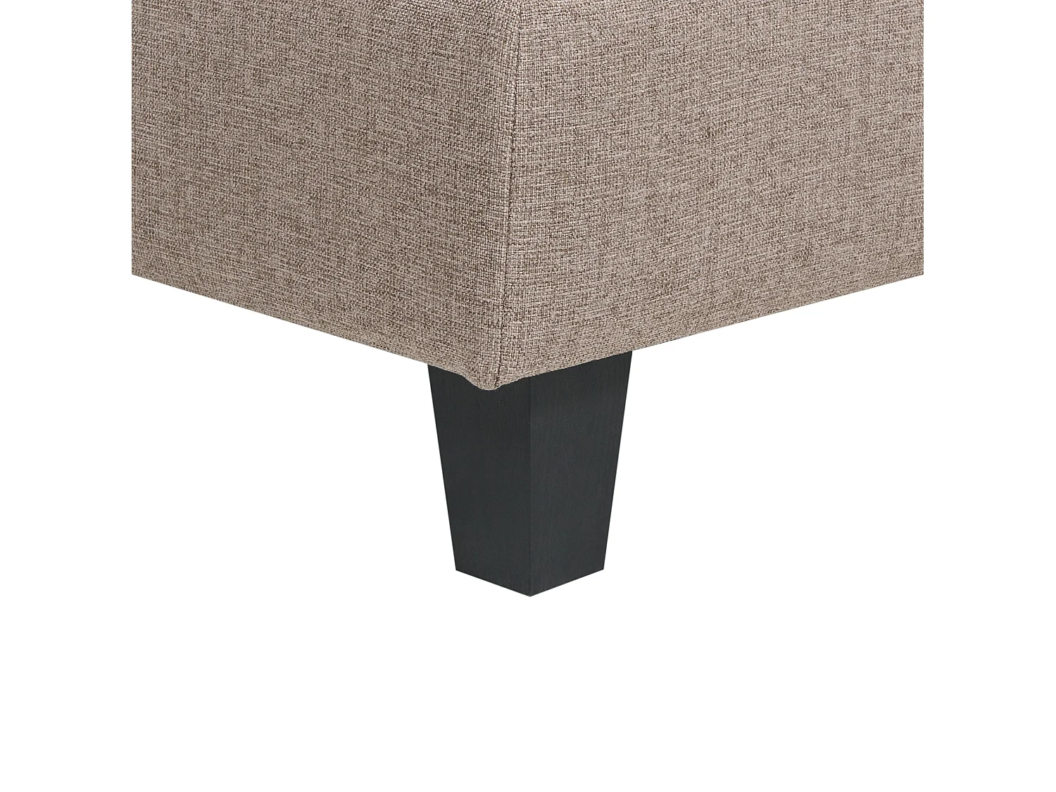 Modul Ecksofa UNSTAD Stoff Braun mit Ottomane 4-Sitzer linksseitig