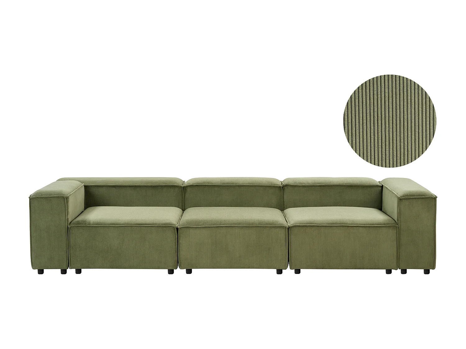 Modulsofa ARDAL Cord Grün 3-Sitzer