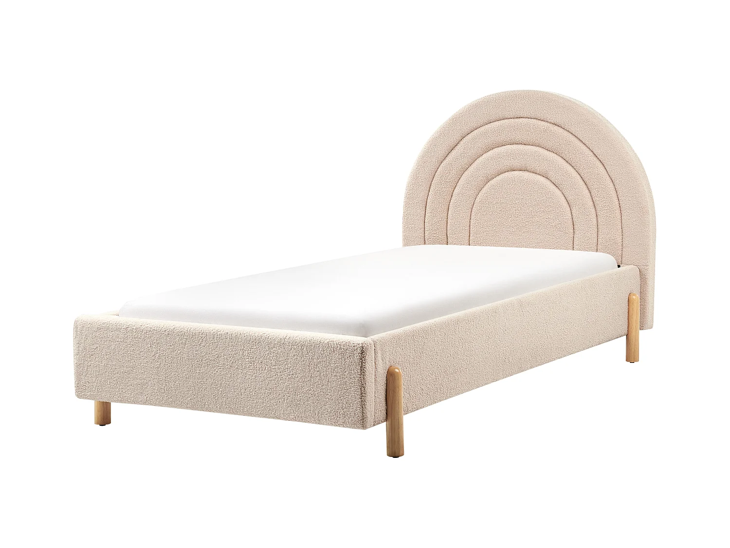 Lit d'enfant Bouclé ANET 90 x 200 cm Beige