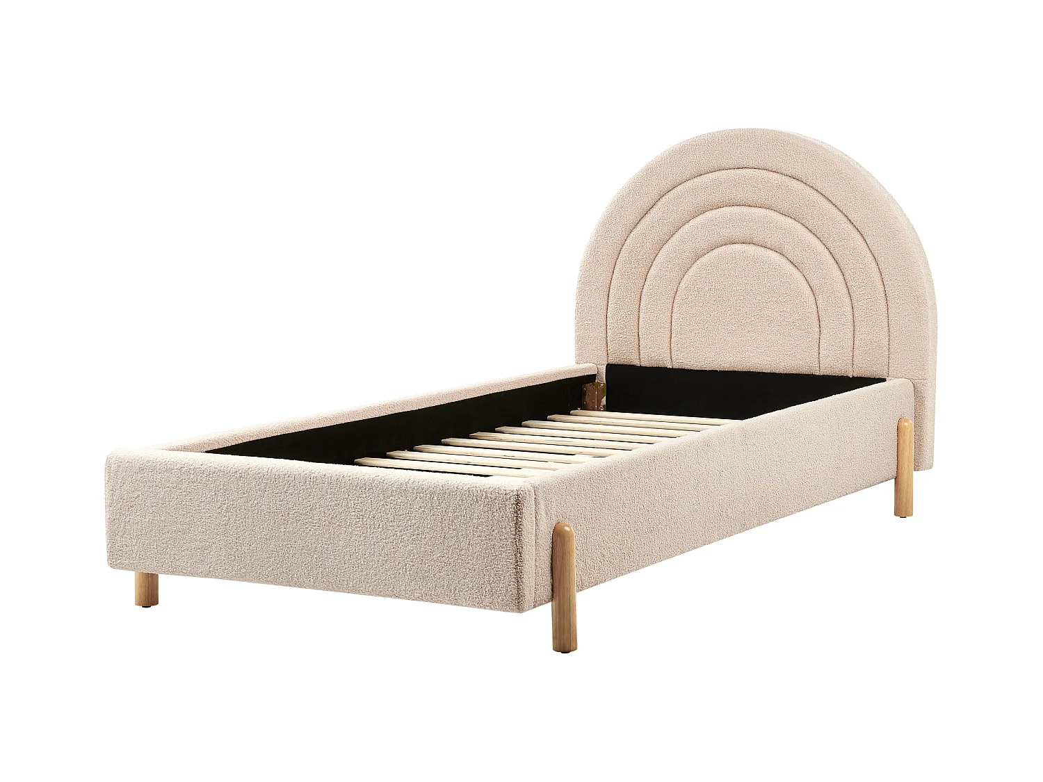 Lit d'enfant Bouclé ANET 90 x 200 cm Beige