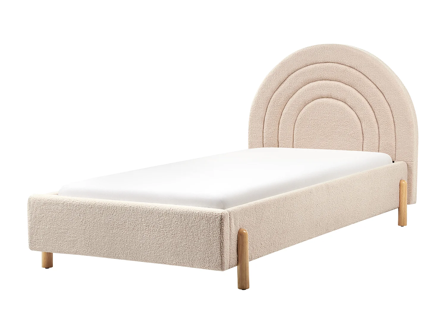 Lit d'enfant Bouclé ANET 90 x 200 cm Beige