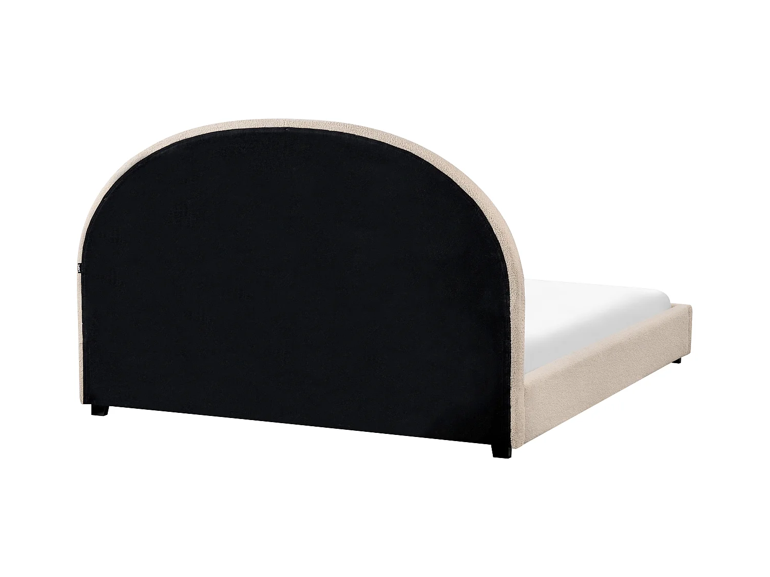 Lit avec sommier Bouclé VAUCLUSE 160 x 200 cm Beige