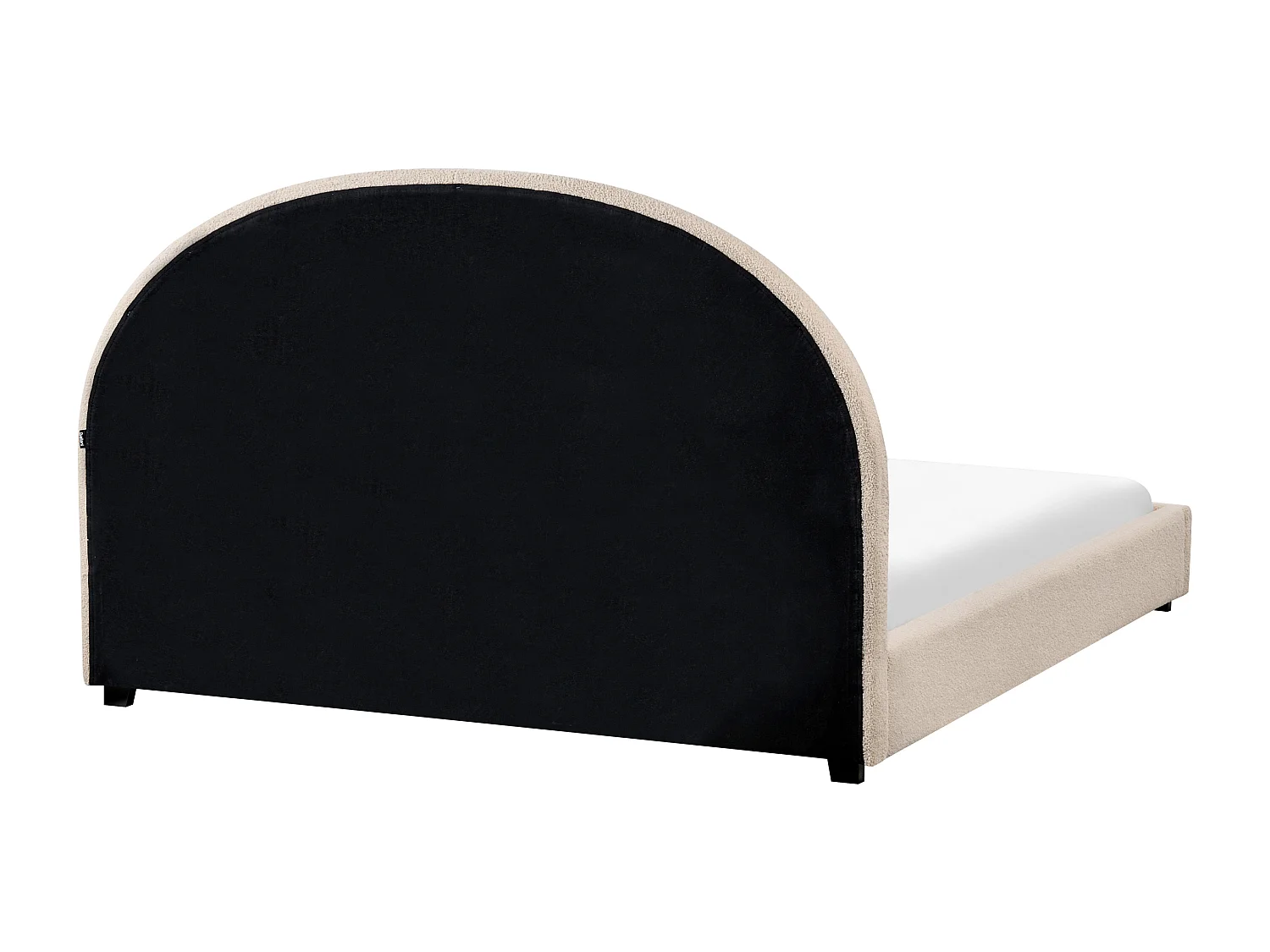 Bett mit Lattenrost Bouclé VAUCLUSE 160 x 200 cm Beige