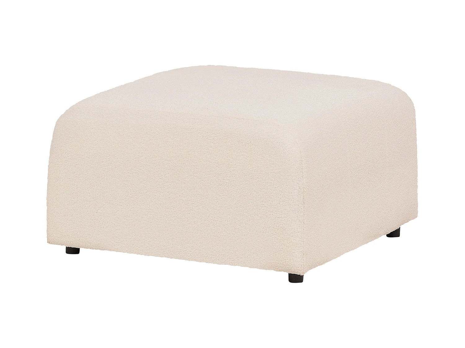 Canapé modulable 3 places FALSTERBO Bouclé Beige clair avec ottoman