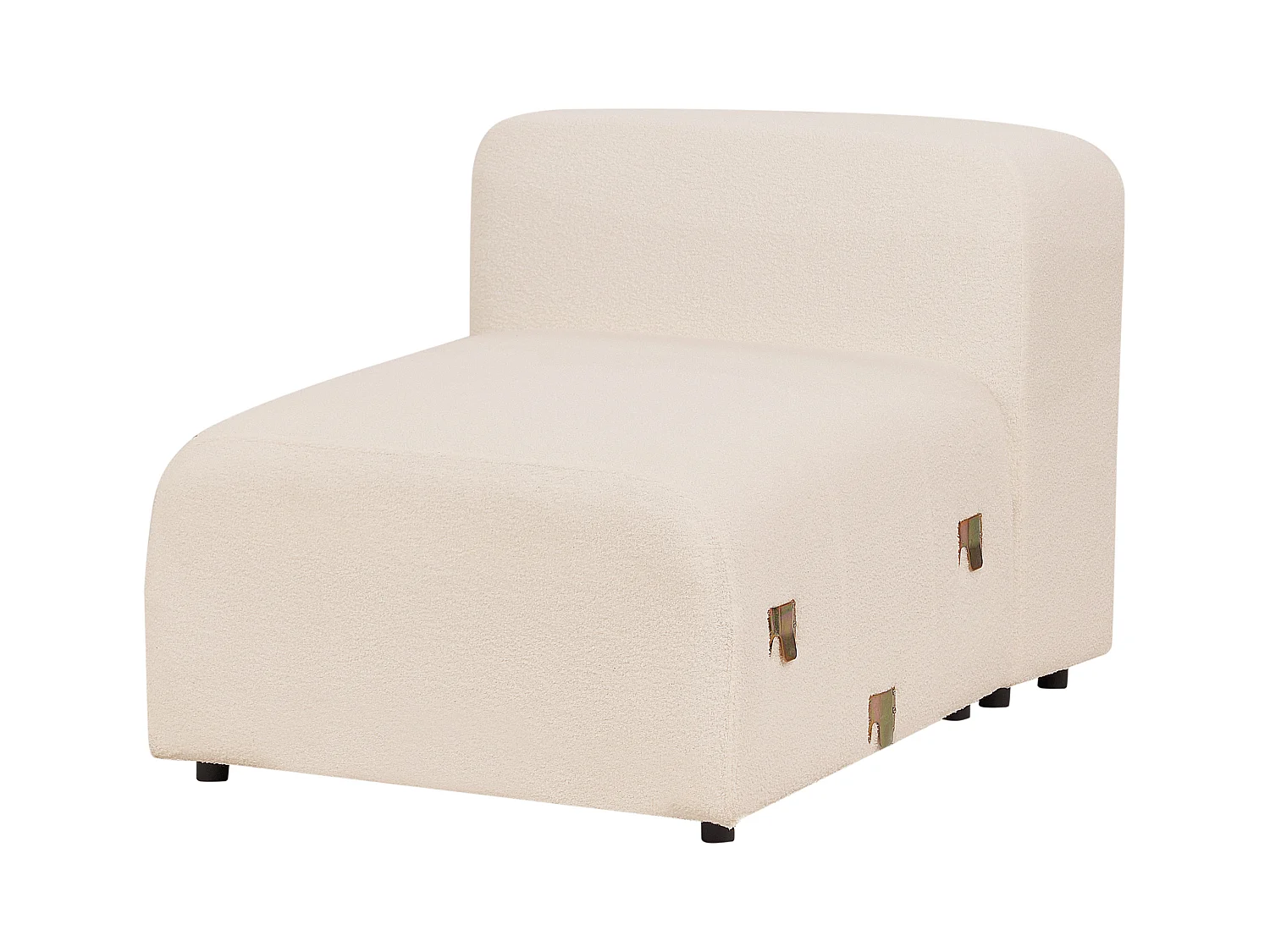 Canapé modulable 3 places FALSTERBO Bouclé Beige clair avec ottoman