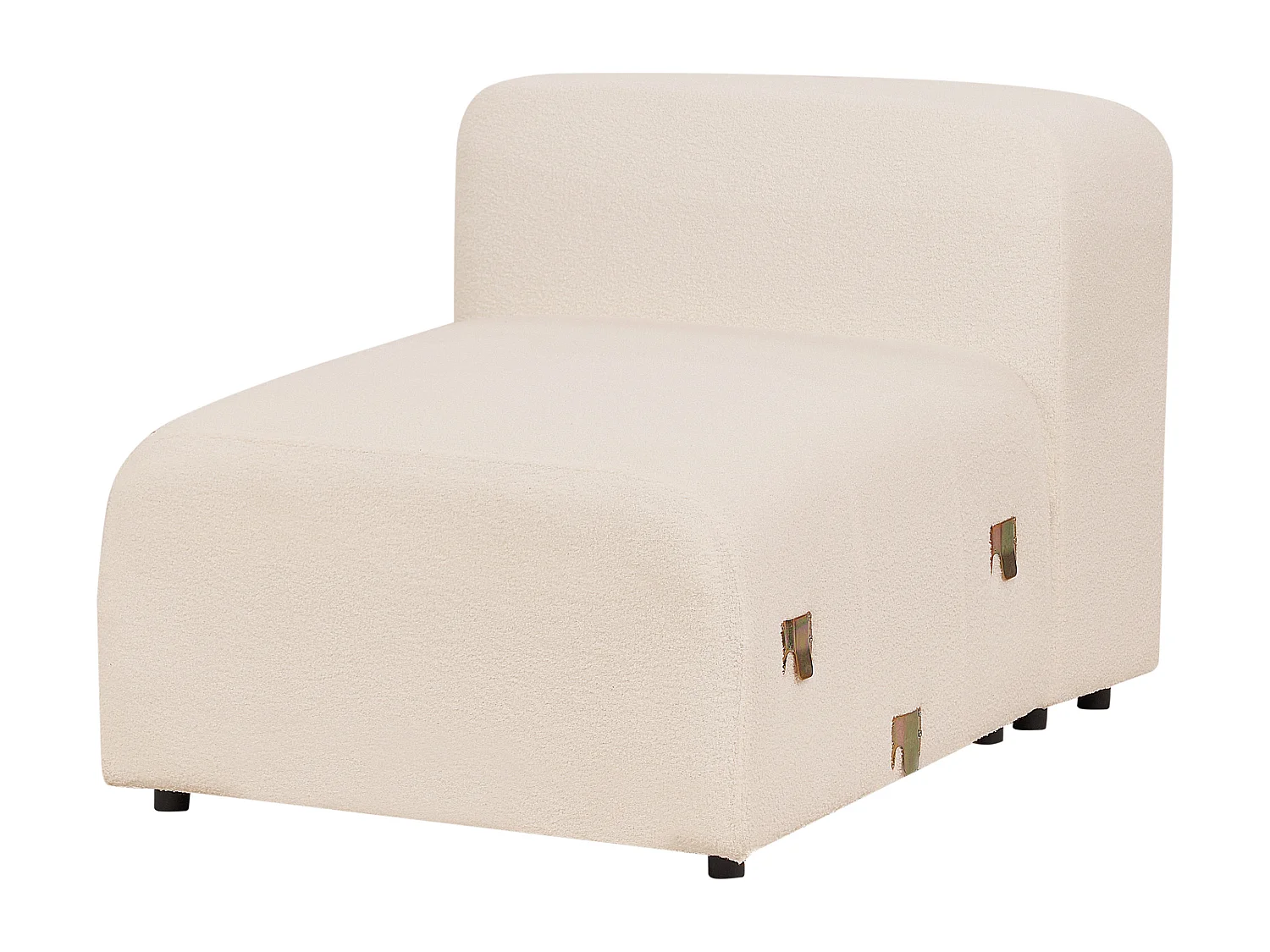 Canapé modulable 3 places FALSTERBO Bouclé Beige clair avec ottoman
