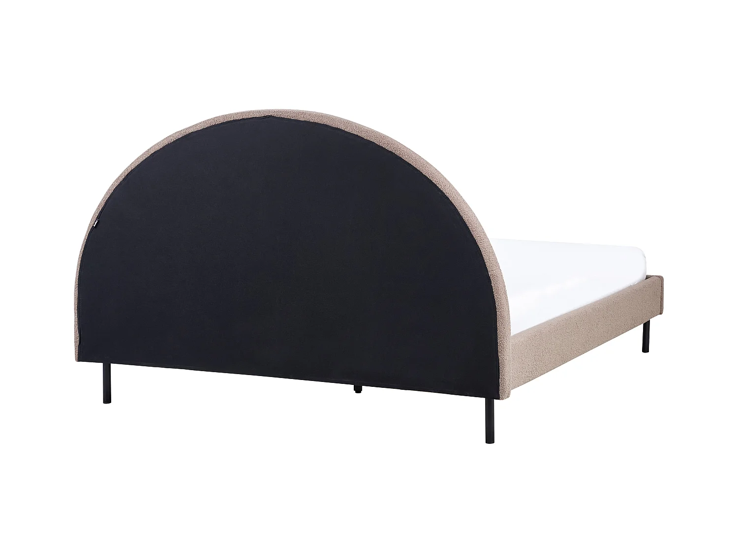 Lit avec sommier Bouclé MARGUT 160 x 200 cm Taupe