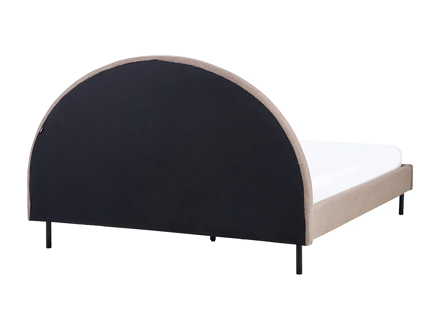 Bett mit Lattenrost Bouclé MARGUT 160 x 200 cm Taupe