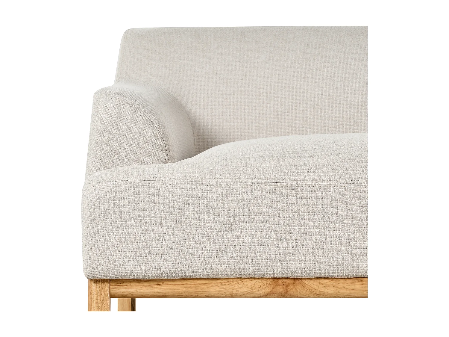 Ecksofa SOSJO Stoff Hellbeige 3-Sitzer linksseitig