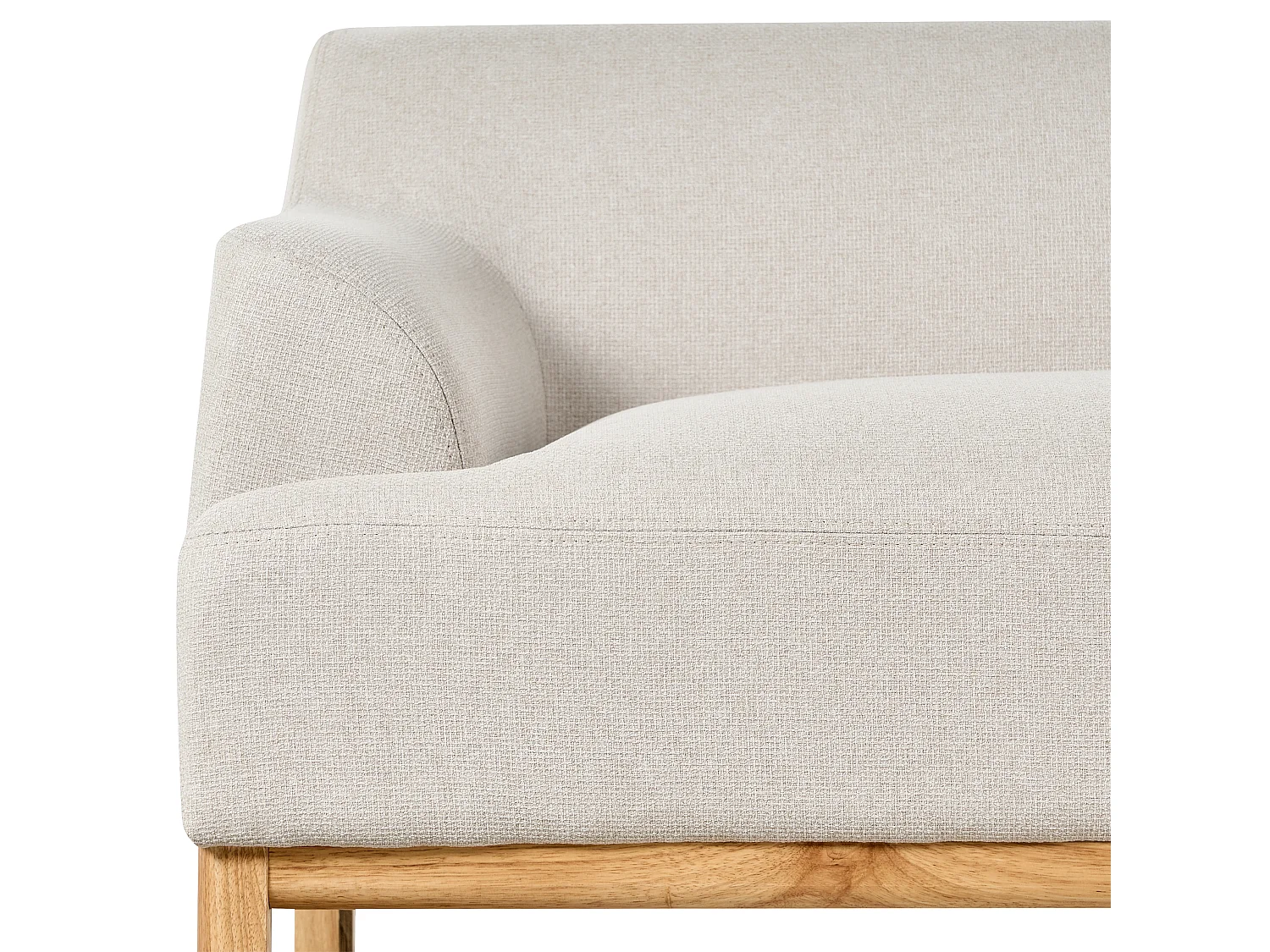 Canapé d'angle SOSJO Tissu Beige clair 3 places Côté gauche