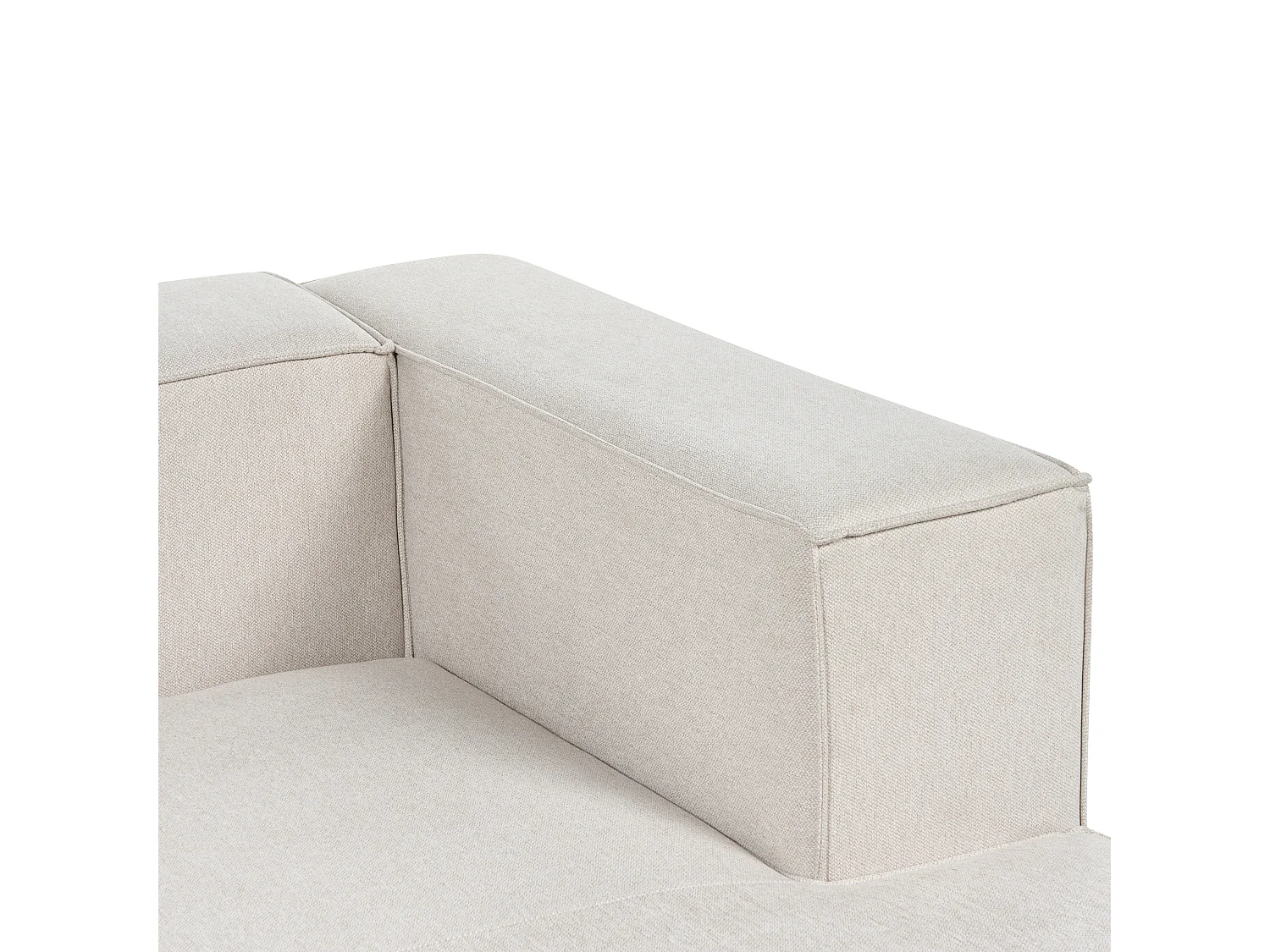 Corner Sofa 2 Seater VERNON Fabric Light Beige Right Hand