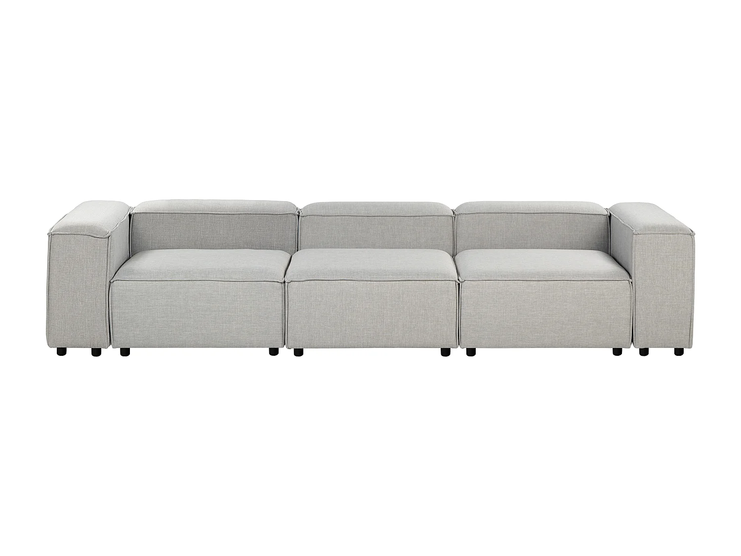Canapé modulable 3 places ARDAL Tissu Gris clair