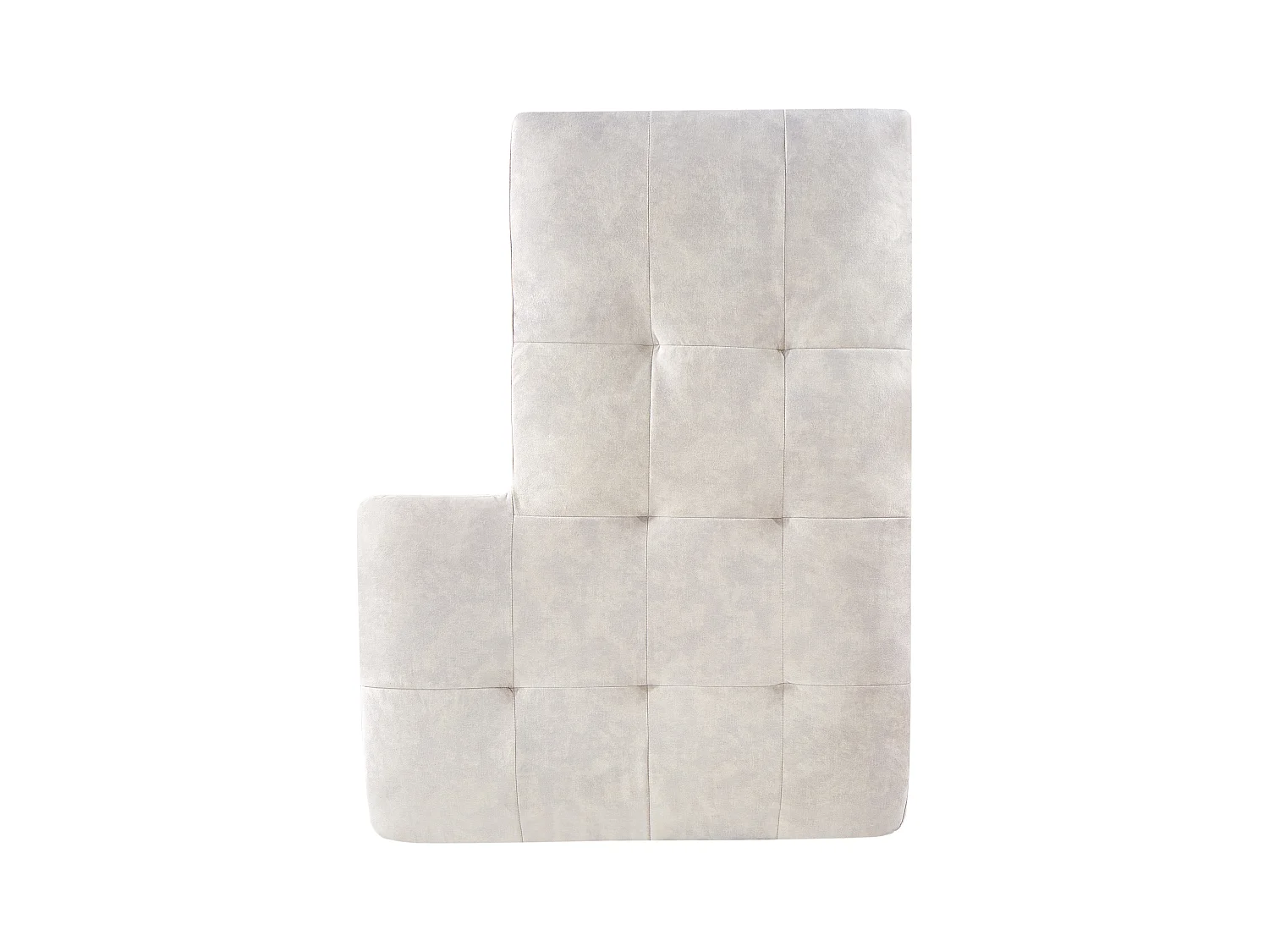 Ecksofa KIRUNA Samtstoff Hellbeige 4-Sitzer rechtsseitig