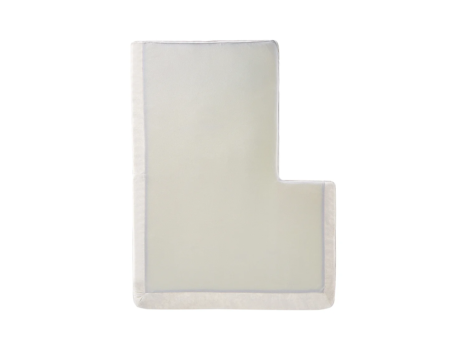 Ecksofa KIRUNA Samtstoff Hellbeige 4-Sitzer rechtsseitig