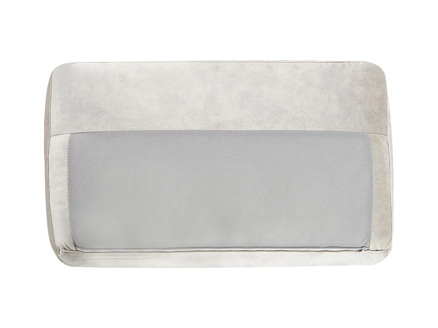 Ecksofa KIRUNA Samtstoff Hellbeige 4-Sitzer rechtsseitig