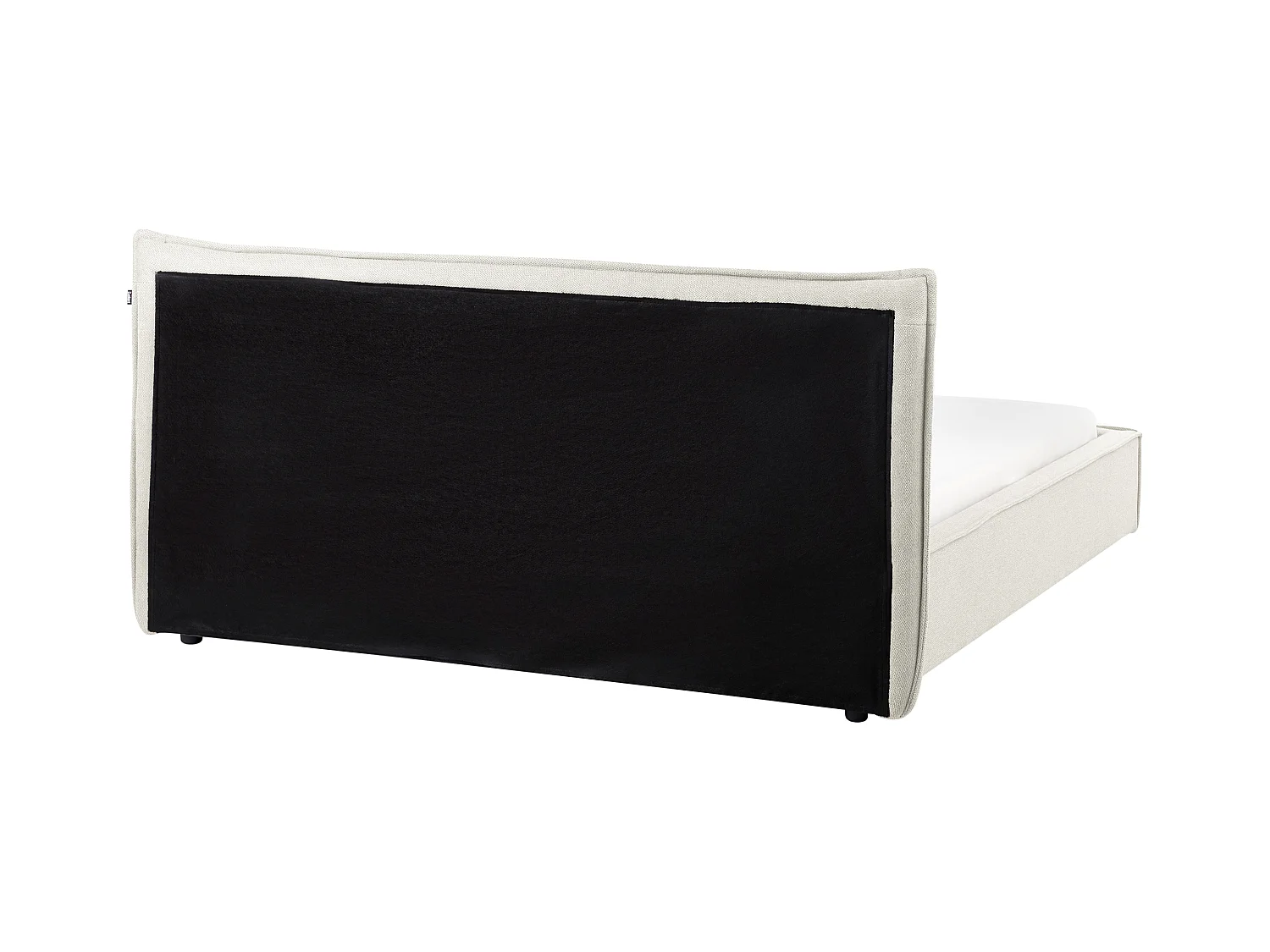 Bett mit Lattenrost Kunstleinen LESTRE 160 x 200 cm Cremeweiss