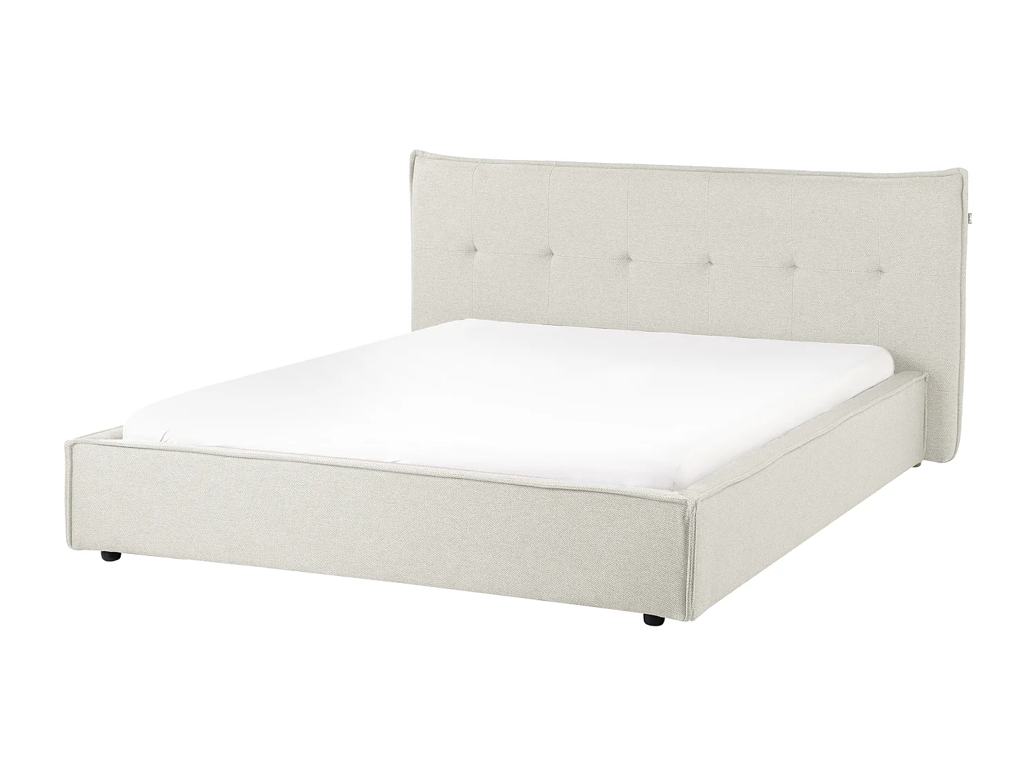 Bed Kunstlinnen LESTRE 160 x 200 cm Gebroken wit