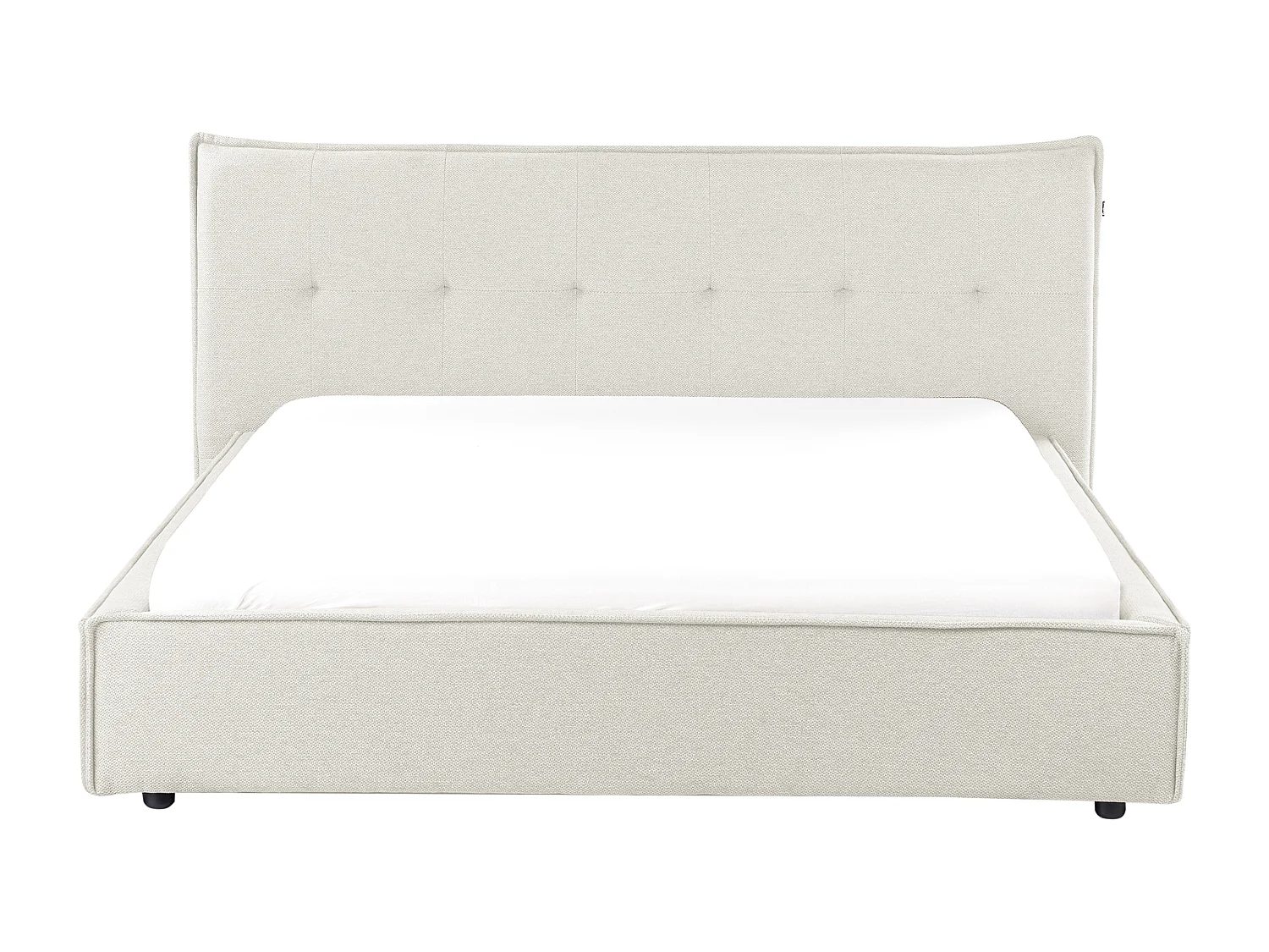 Bed Kunstlinnen LESTRE 160 x 200 cm Gebroken wit